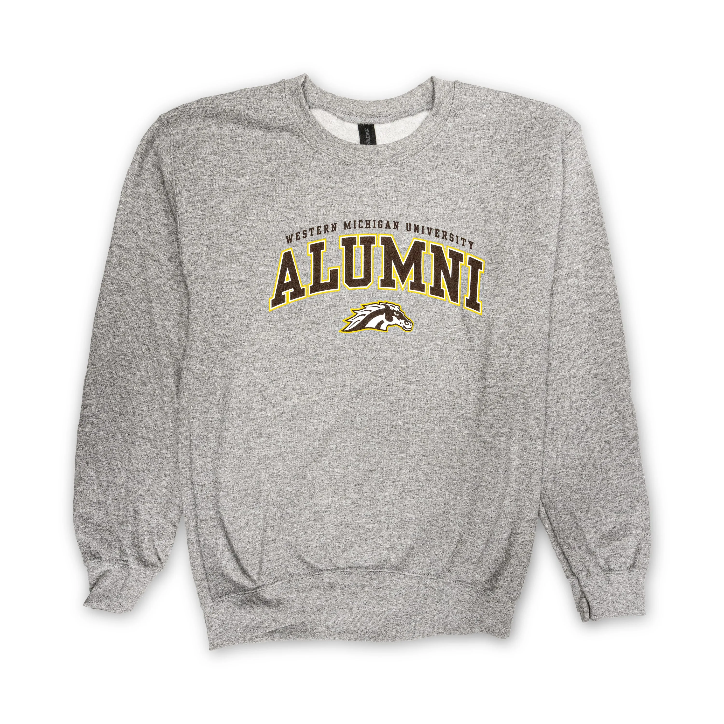 Alumni Glowing Bronco Crew Cozy Clothing Style Brand Identity