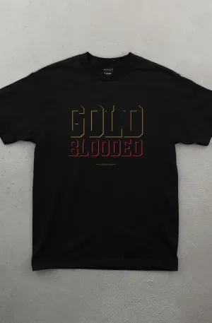 Gold Blooded Eclipse (Men's Black/Red Tee) Layered Collar