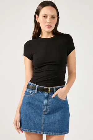 Bold Cut Sustainable Fabric Lee Relaxed Mini Skirt Blue Dreamer