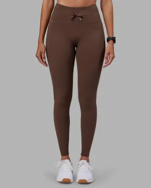 Effortless Drawstring Ultra High-Rise Full Length Legging Pockets - Chocolate Martini Ultra Light Cycling Trip Anti Clogging