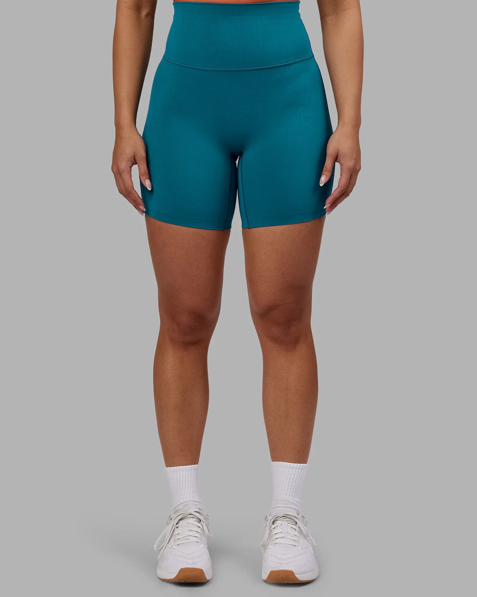 Quick Motion Snag Free Material Elixir Ultra High-Rise 6" Short - Blue Coral