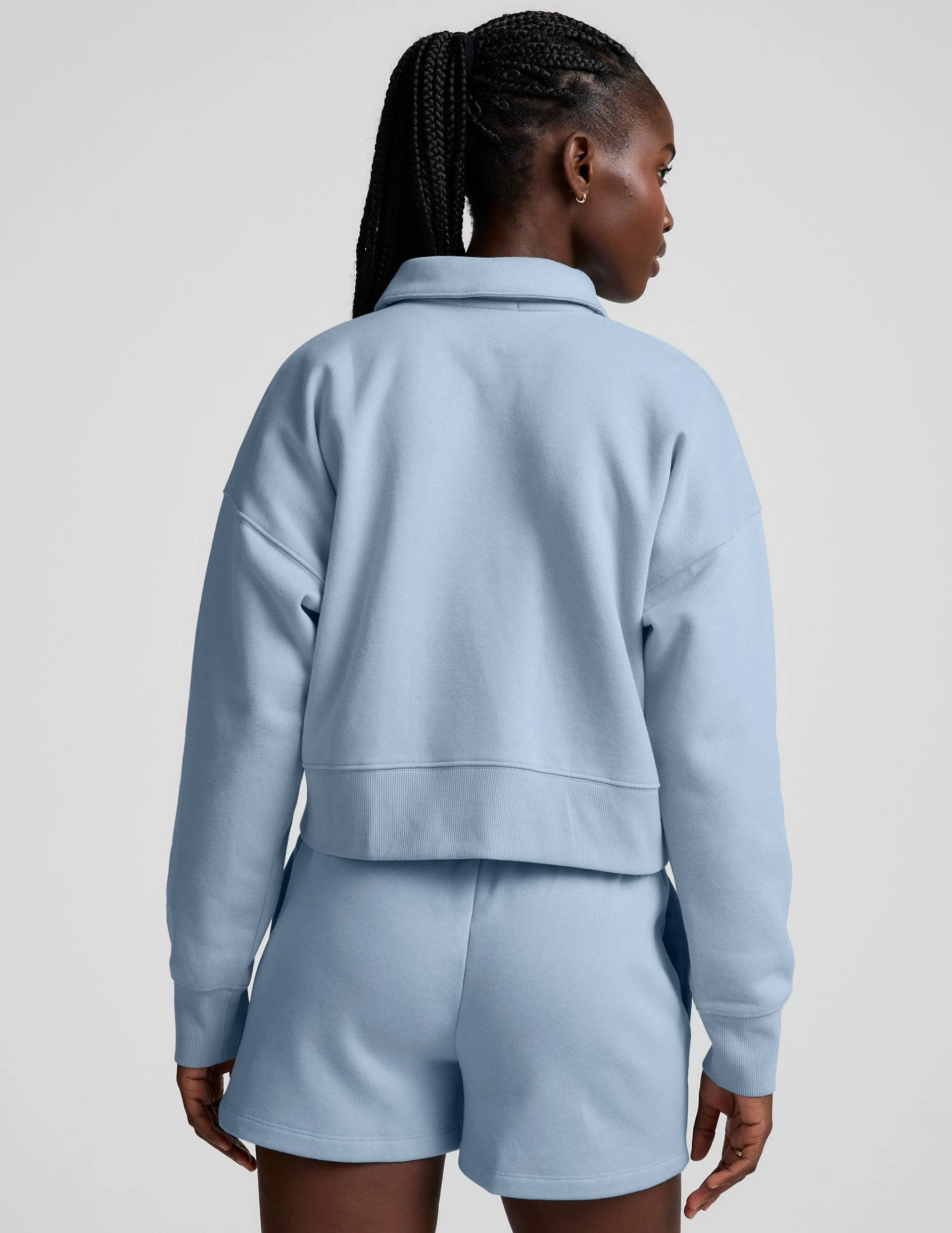 Chic Layer LuxeFleece Collared Sweatshirt