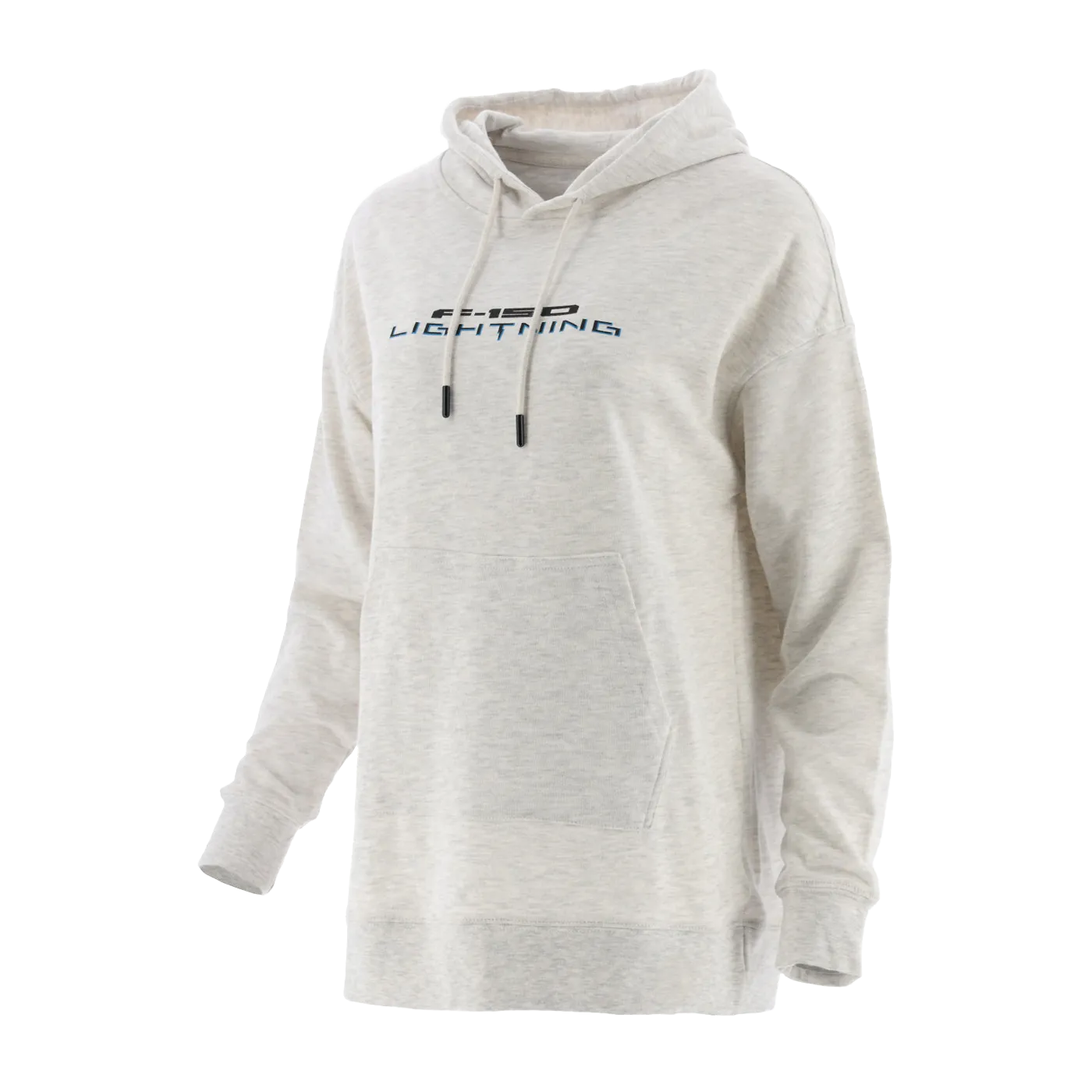 Ford F-150 Lightning Womens Heather Gray Fleece Hoodie packable