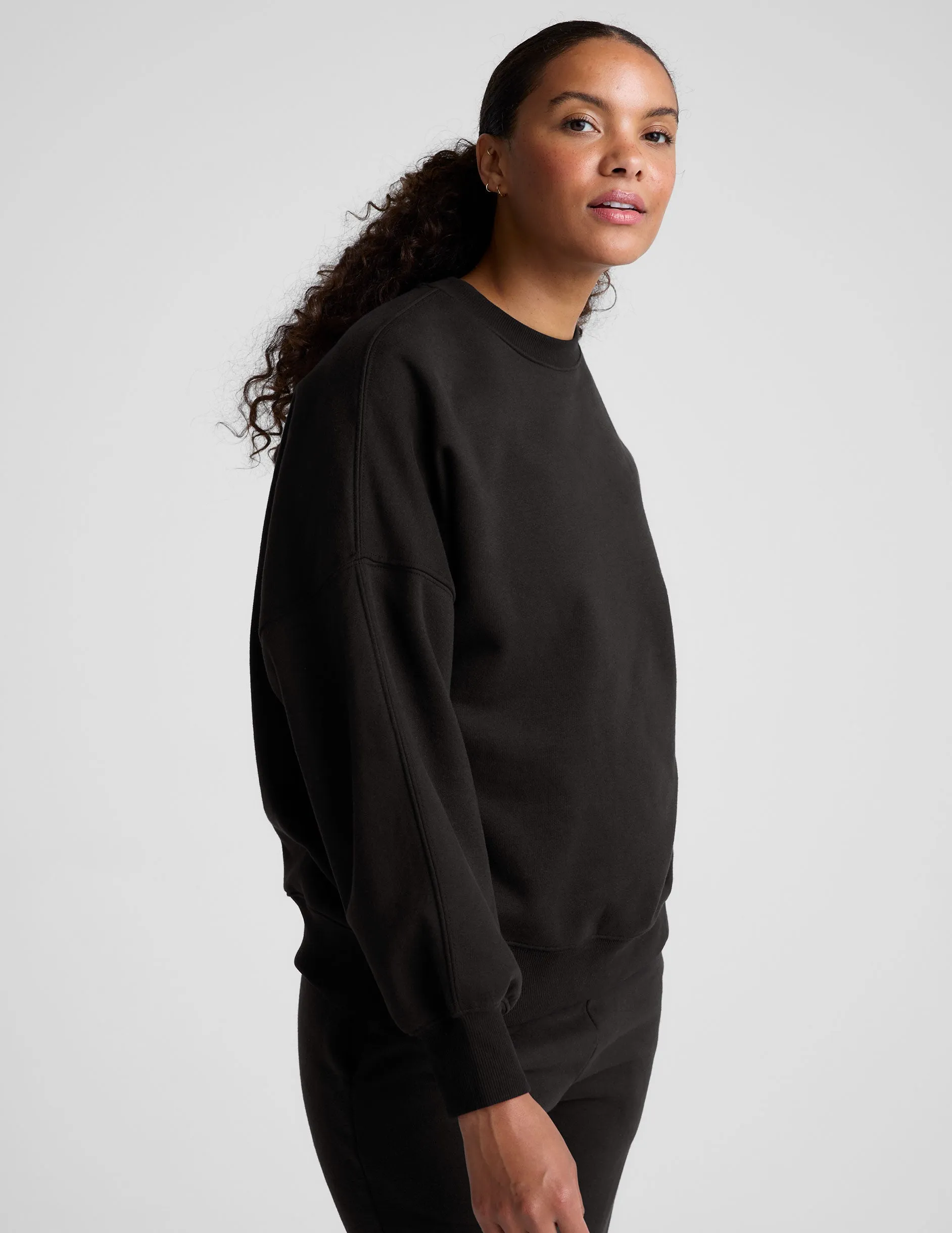 LuxeFleece Oversized Sweatshirt snap buttoned Chill Layers