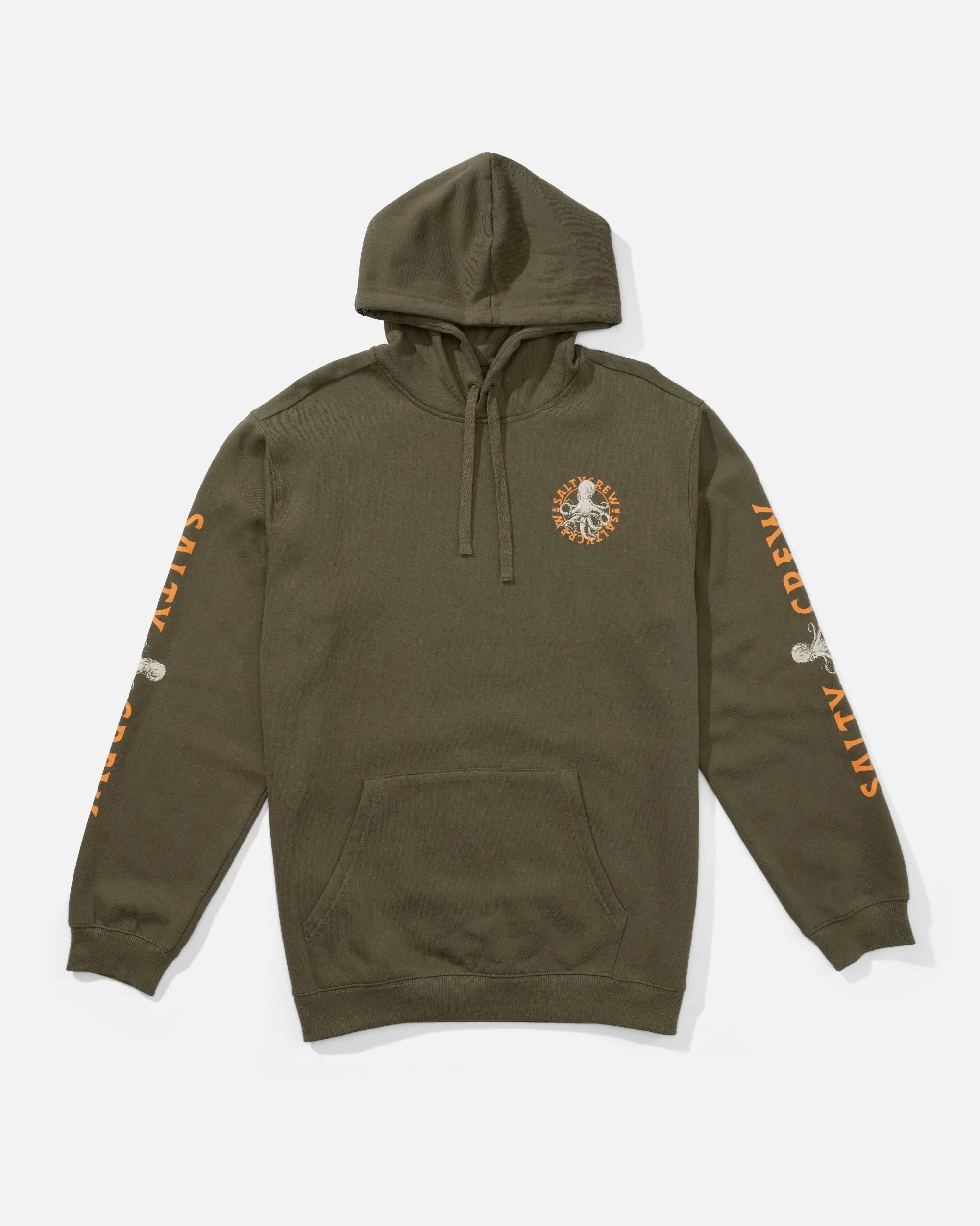 Tentacles Fleece Hoodie - Dusty Olive Relaxed Comfort Effortless Hoodie