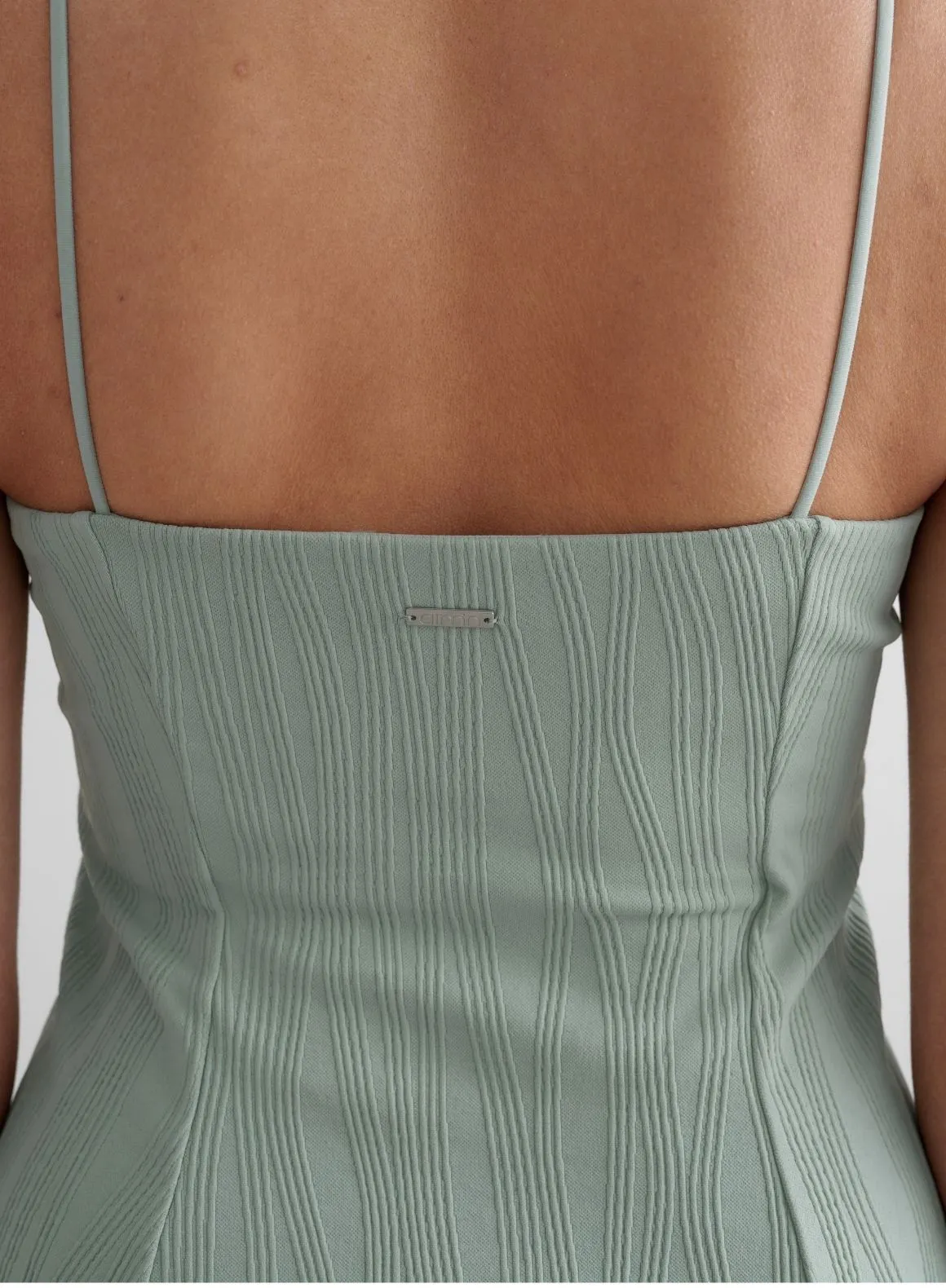 Crisp Look Minimalist Style Aqua Tulip Dress
