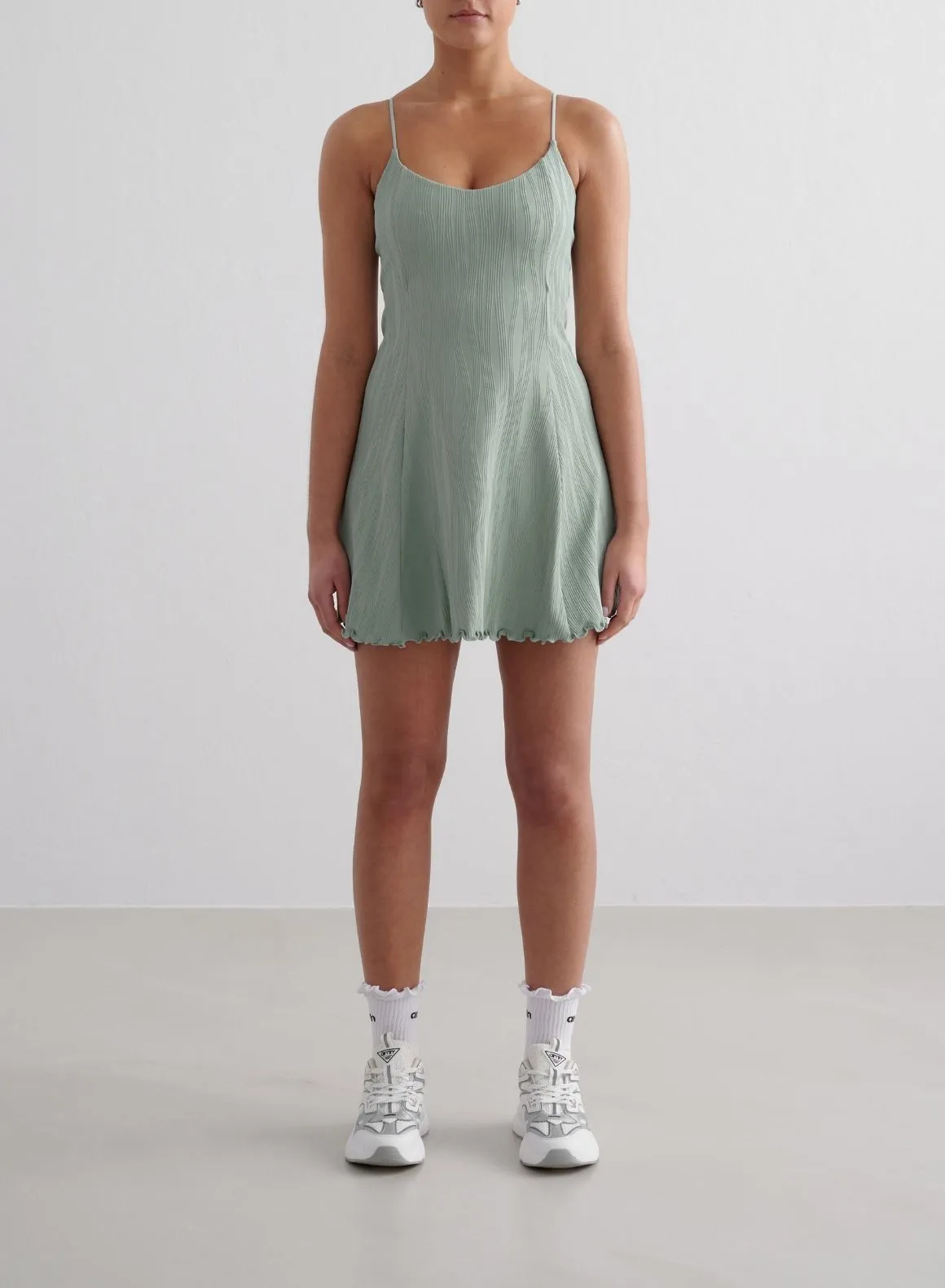 Evening Outing Aqua Tulip Dress