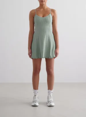 Evening Outing Aqua Tulip Dress