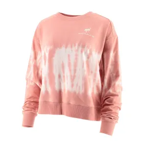 Ford Bronco Womens Pink Tie Dye Crew Neck Sweatshirt Soft Touch Fabric product customization