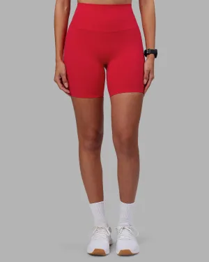 Odor Resistant Finish Four Way Stretch Elixir Ultra High-Rise 6" Short - Scarlet