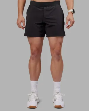 Lift 6" Short - Pirate Black Wrinkle Free Weave Airy Design