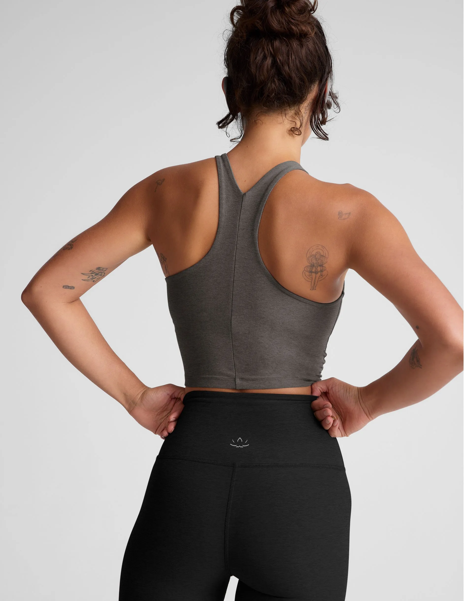 Quick Access Pockets Anti Static Material Spacedye Refocus Cropped Tank