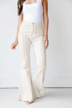Breathable Feel FINAL SALE - Take Your Chances Striped Flare Jeans