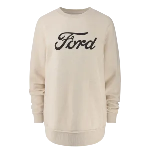 Ford Script Cream Womens Pullover Sweatshirt product cycling suitable endurance