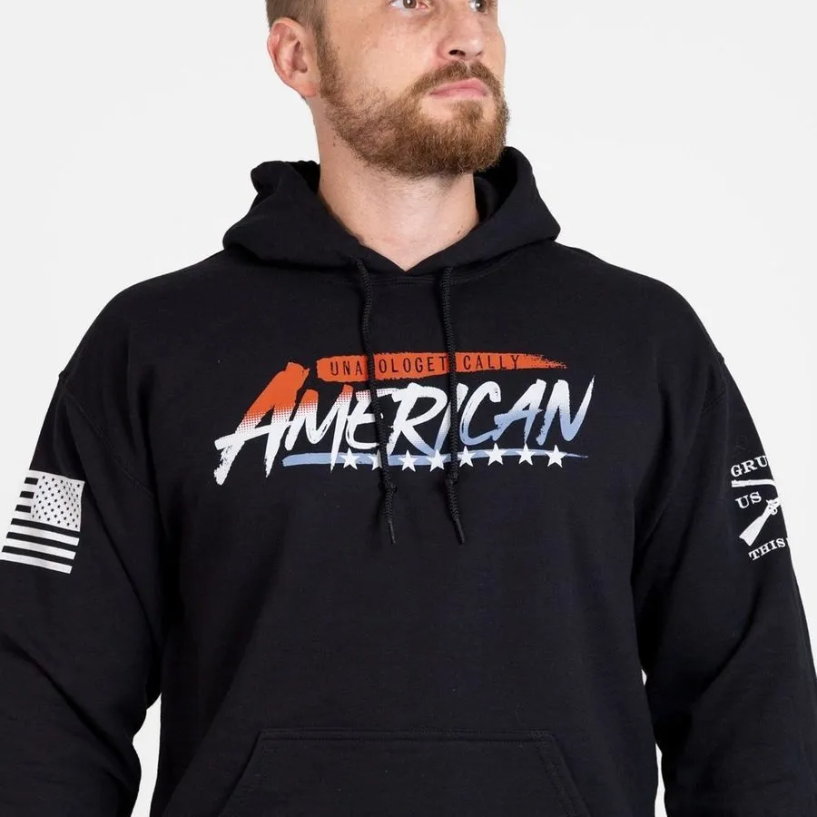 Unapologetically American Hoodie - Black Active Comfort product bright vibrancy