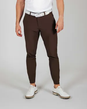 Supportive and Comfortable Ergonomic Bent Seam Placement Men's Brown Golf Jogger