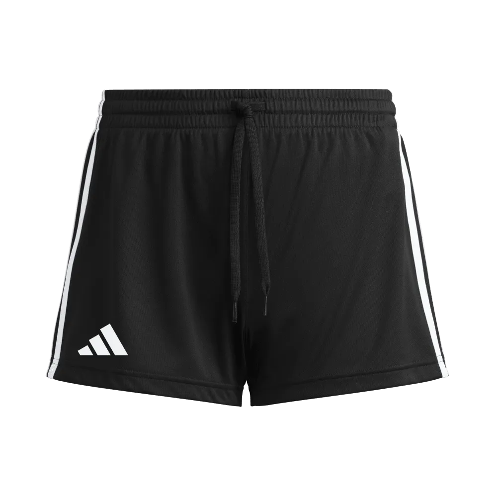 adidas Women's Three Stripe Short - 3" Inseam Secure Pocket Zippers