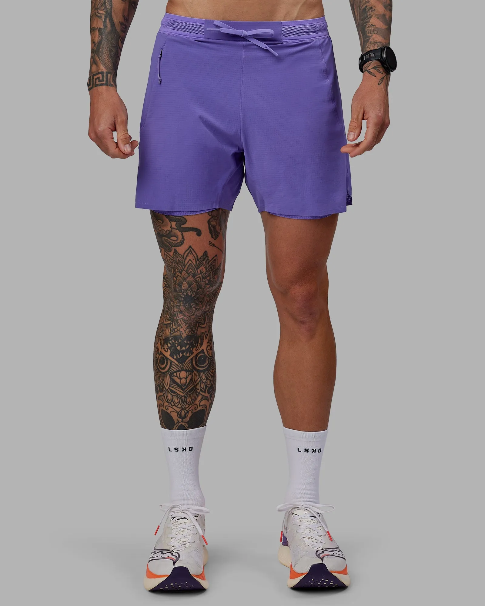 UltraAir 5" Lined Performance Short - Dahlia Purple Wrinkle Resistant Finish Easy Breezy