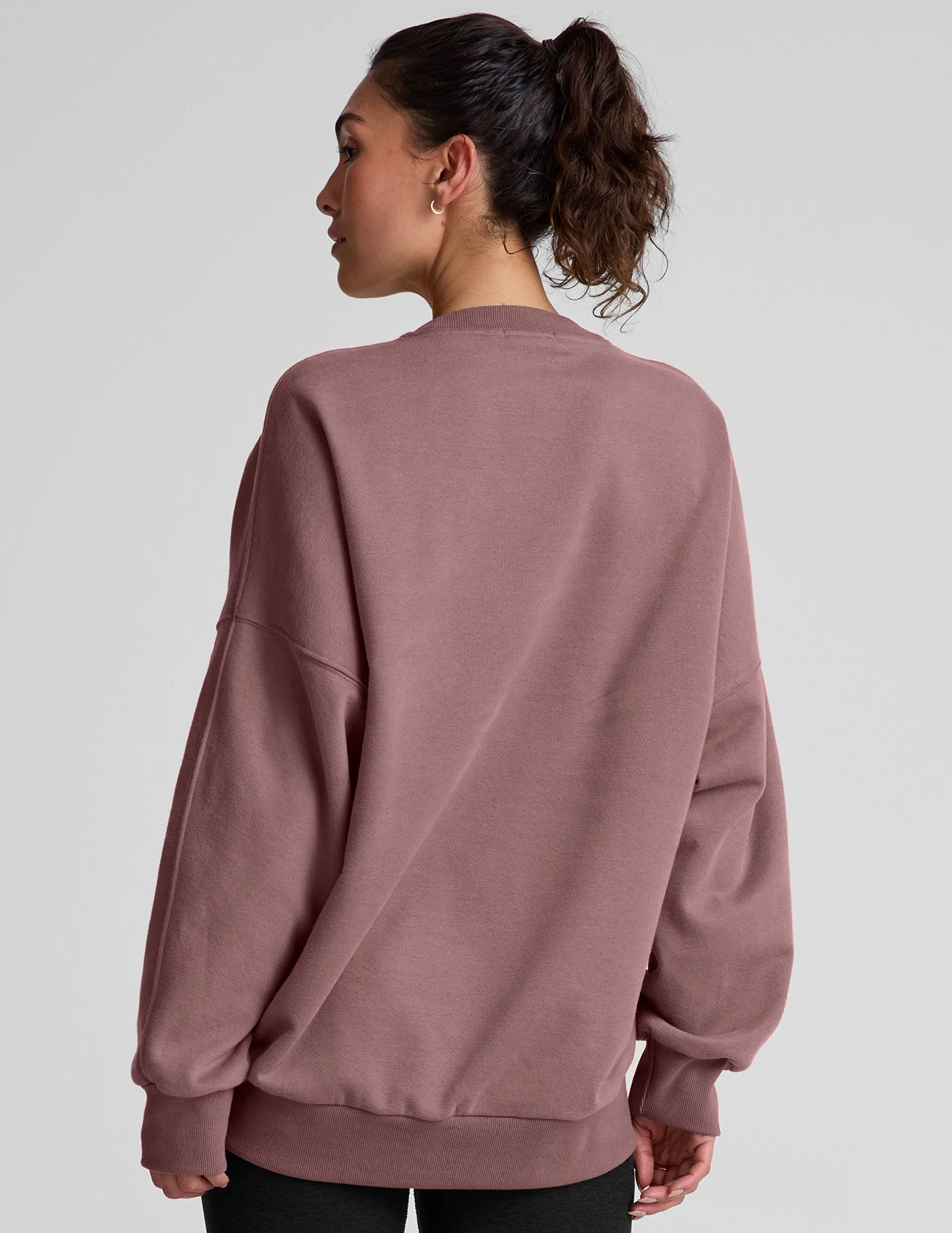 fuzzy texture LuxeFleece Oversized Sweatshirt