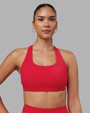 Aspire Sports Bra - Scarlet Nylon Fabric