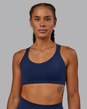 Minimalist Push The Limit Sports Bra - Future Navy
