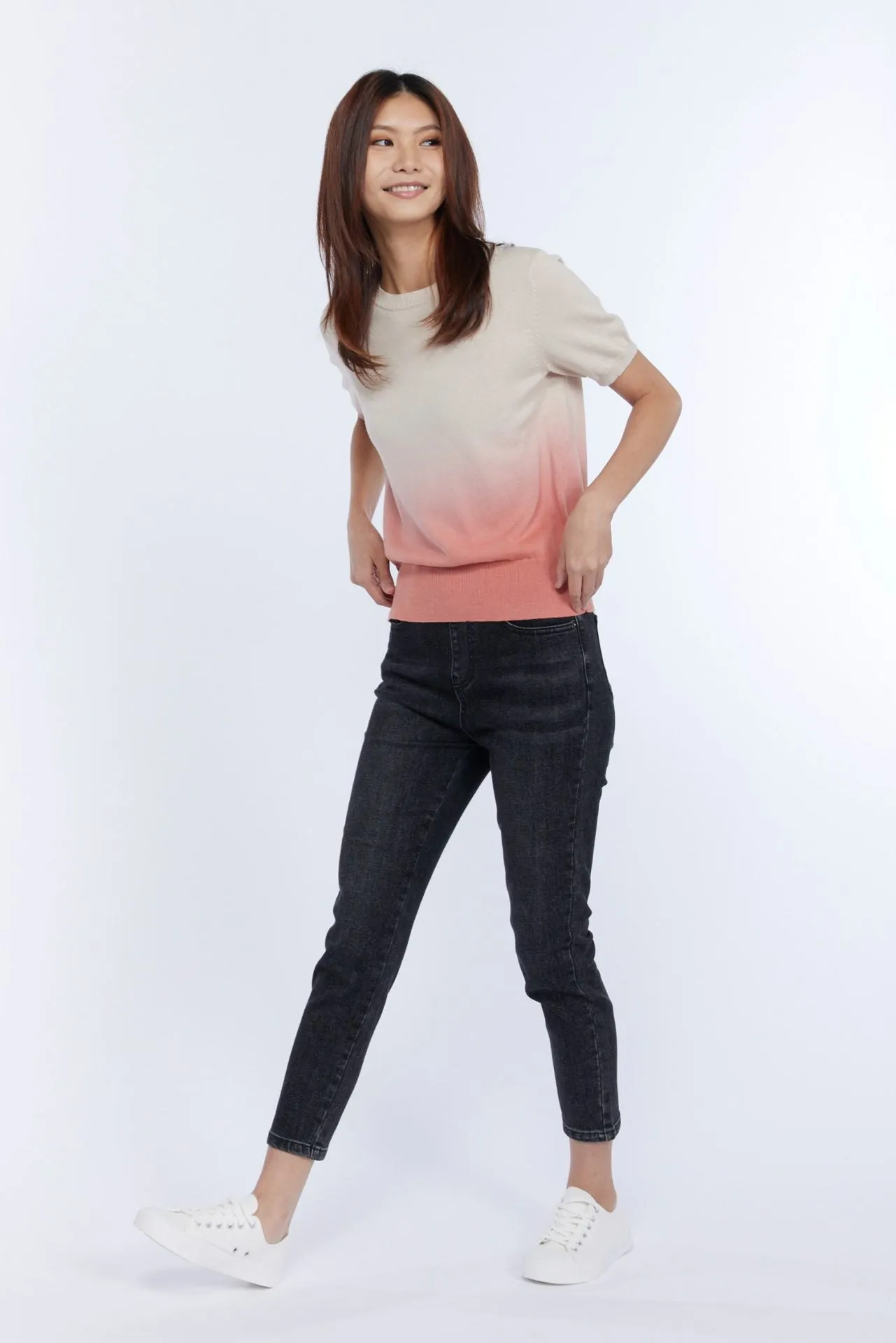 Formal Classic Wear Loose Daily Choice Denim Pull-Up Jeans - Black