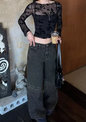 Autumn Days Parent Style Bold Casual Fit Zane Two Way Denim Jeans