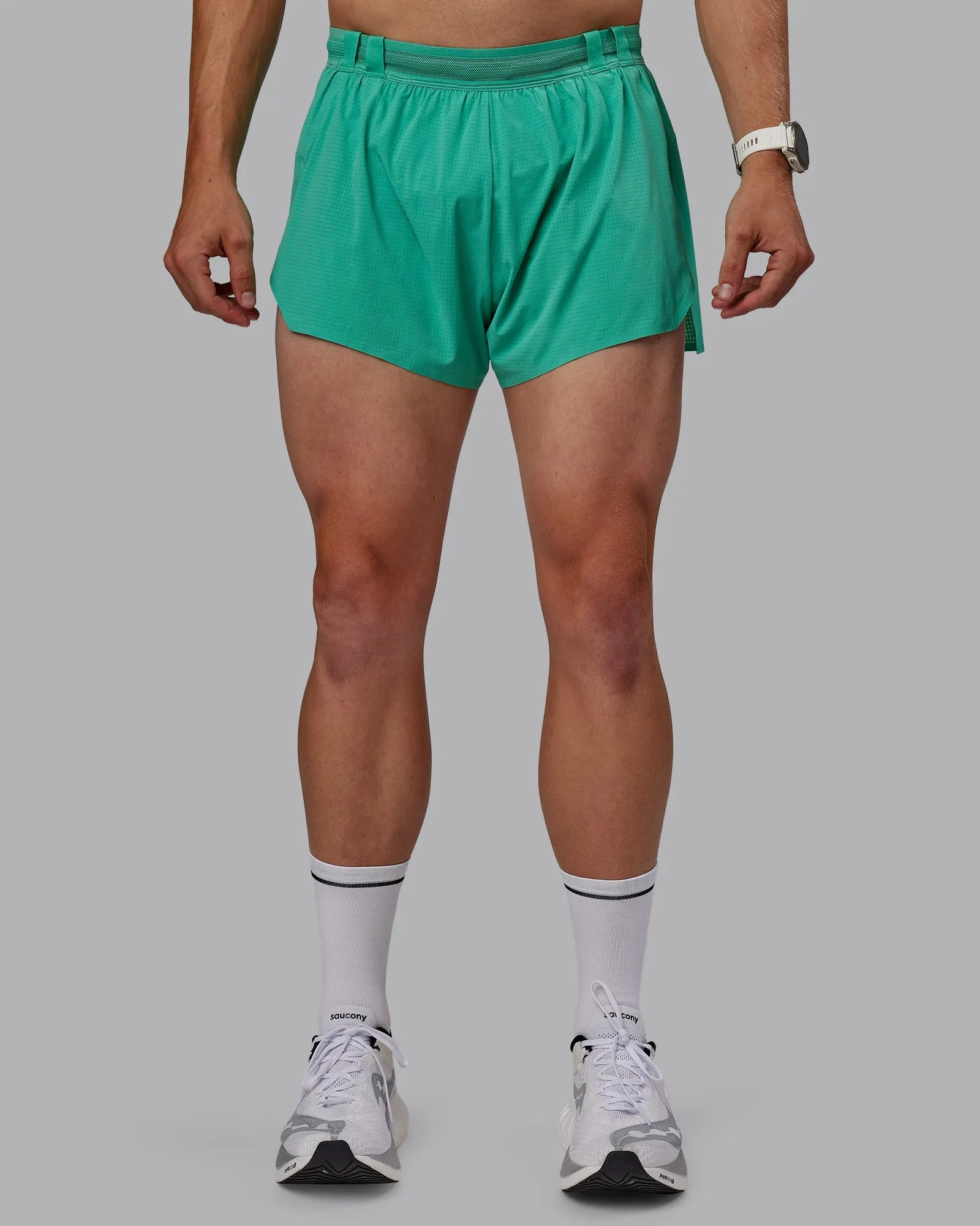 Race Day 3" Running Short - Mystic Green Versatile Fit