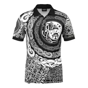 Tribal Panther Polo Shirt Soft Jersey Fabric